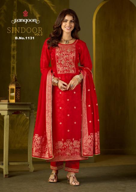 Rangoon Sindoor vol 2 catalog kurti fabrics material wholesale in coimbatore - Sanvari Fashion