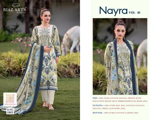 Riaz Arts Nayra vol 41 catalog retail surat dress material online shopping - Sanvari Fashion