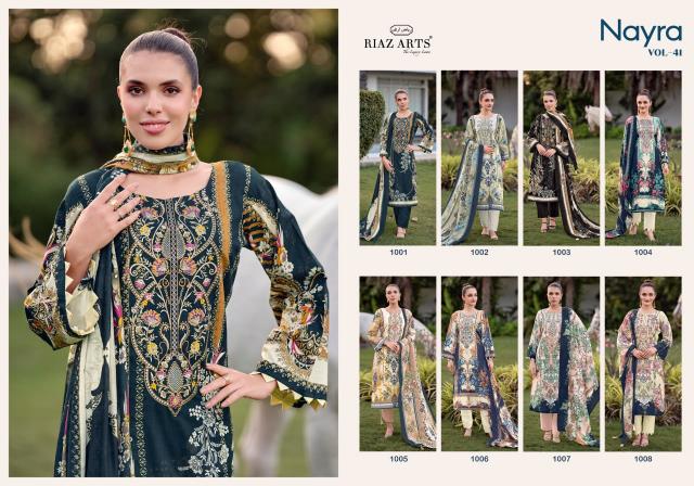 Riaz Arts Nayra vol 41 catalog retail surat dress material online shopping - Sanvari Fashion