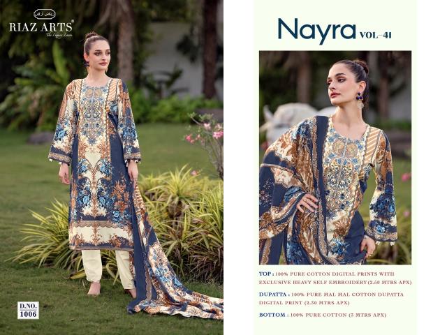 Riaz Arts Nayra vol 41 catalog retail surat dress material online shopping - Sanvari Fashion