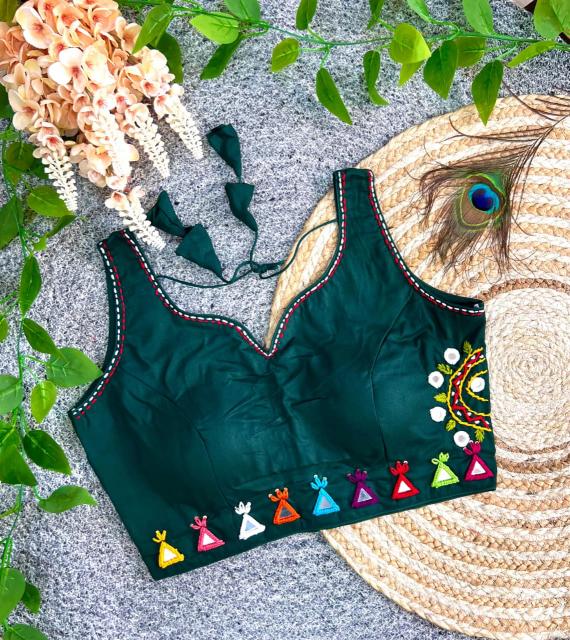 Sabella Gopi catalog mirror work readymade blouse - Sanvari Fashion