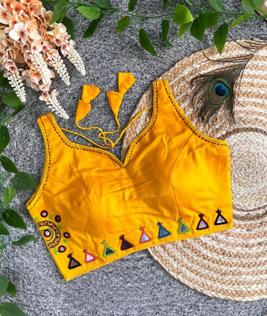 Sabella Gopi catalog mirror work readymade blouse - Sanvari Fashion