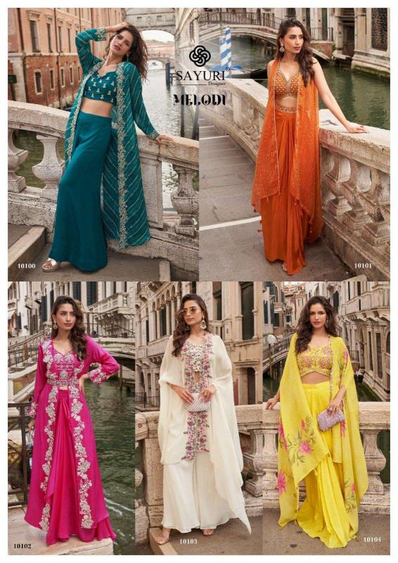 Sayuri Melodi catalog desginer premium indo western dress for festival wear  - Sanvari Fashion