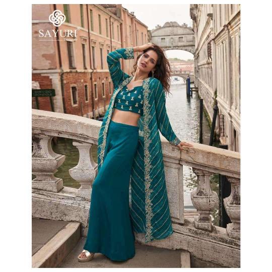 Sayuri Melodi catalog desginer premium indo western dress for festival wear  - Sanvari Fashion