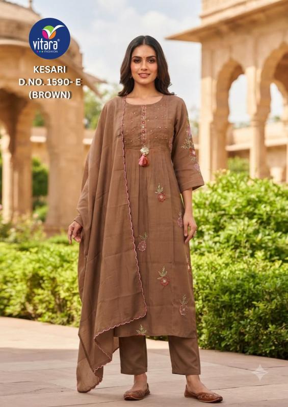 Vitara Kesari catalog branded kurtis wholesale in surat - Sanvari Fashion