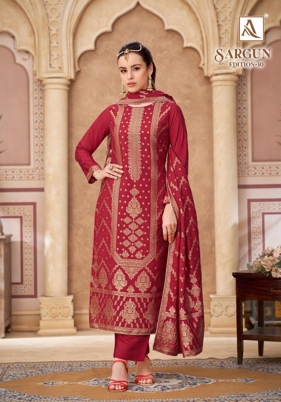 Alok Sargun vol 10 catalog surat textile dress material wholesale market - Sanvari Fashion