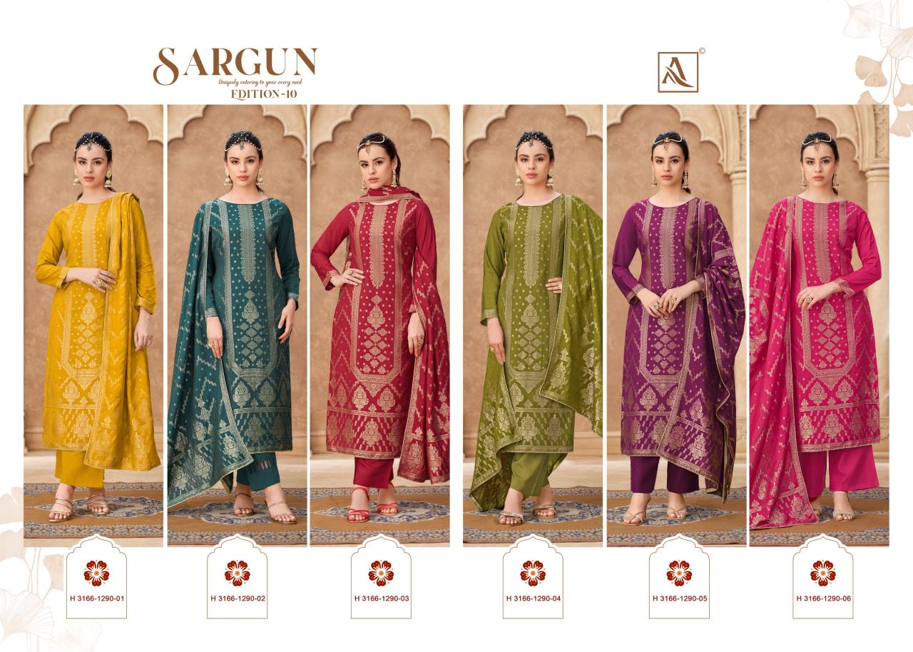 Alok Sargun vol 10 catalog surat textile dress material wholesale market - Sanvari Fashion