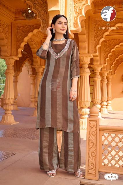 Anju Fabrics 5139 catalog modest co ord sets women - Sanvari Fashion