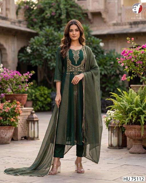 Anju Fabrics 75112 catalog branded kurti wholesaler in surat - Sanvari Fashion