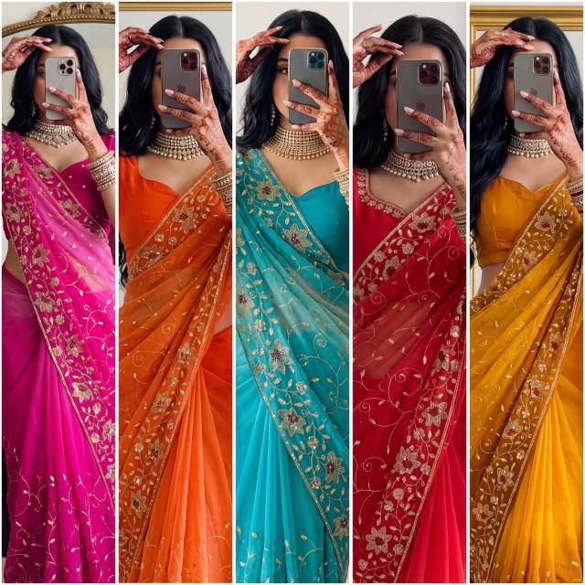 Dazira Georgette vol 86 catalog best wholesale saree dealers in surat - Sanvari Fashion
