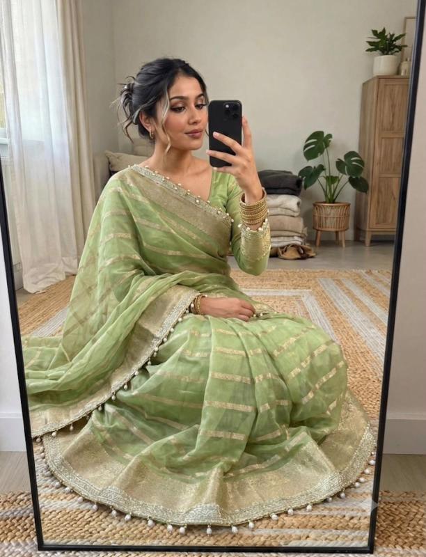 Dazira Organza Tissue Silk vol 7 catalog organza saree wholesale - Sanvari Fashion