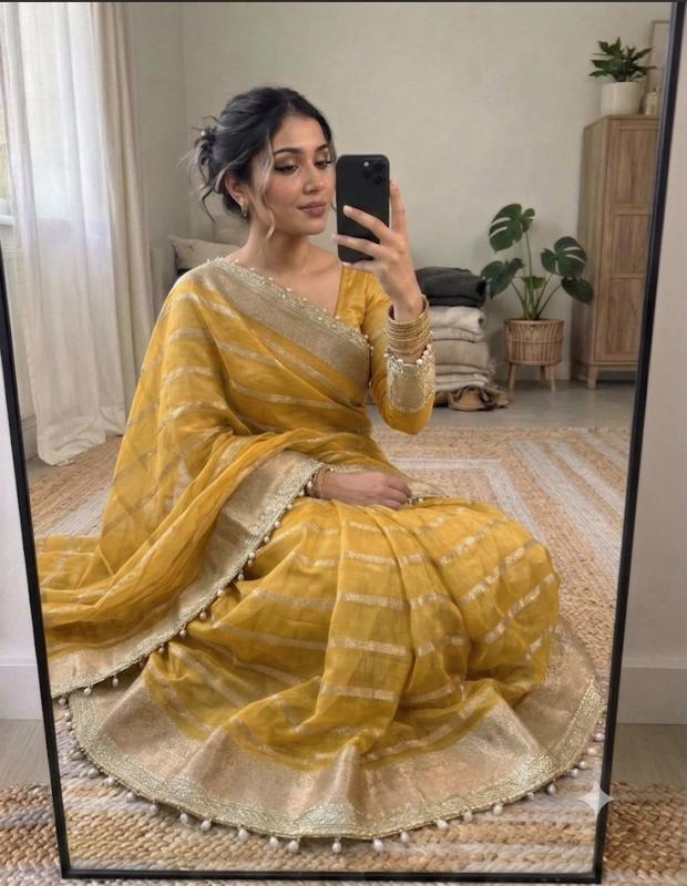 Dazira Organza Tissue Silk vol 7 catalog organza saree wholesale - Sanvari Fashion