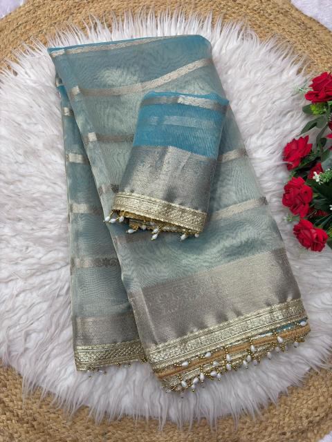 Dazira Organza Tissue Silk vol 7 catalog organza saree wholesale - Sanvari Fashion