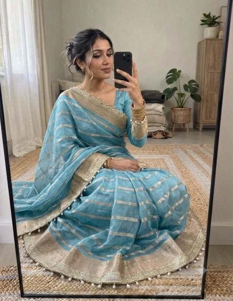 Dazira Organza Tissue Silk vol 7 catalog organza saree wholesale - Sanvari Fashion