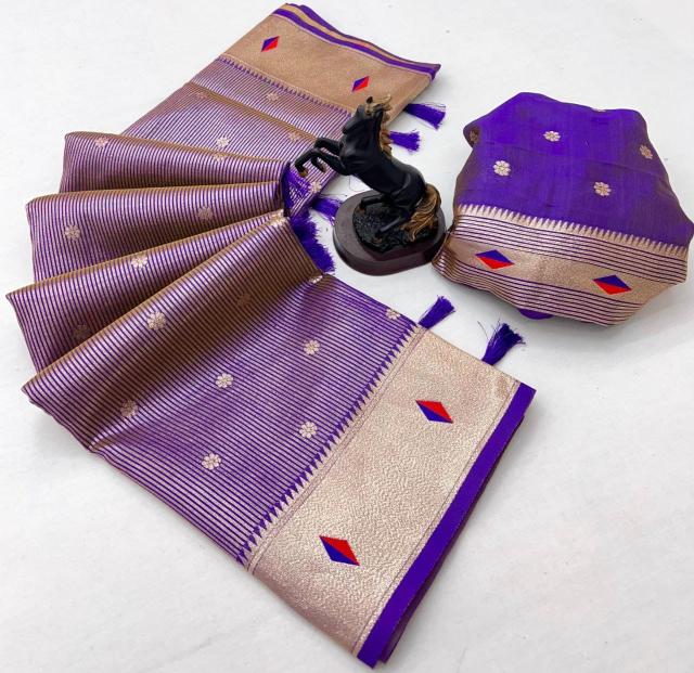 Dazira Tissue Paithani vol 3 catalog pure silk saree wholesale market - Sanvari Fashion