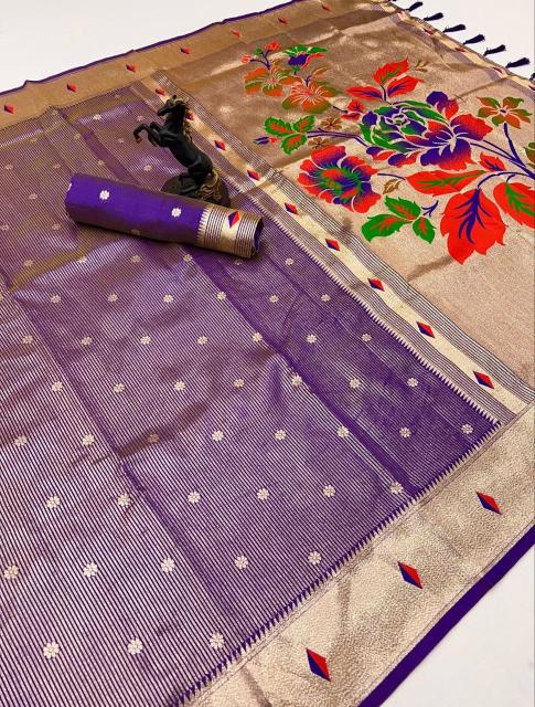 Dazira Tissue Paithani vol 3 catalog pure silk saree wholesale market - Sanvari Fashion