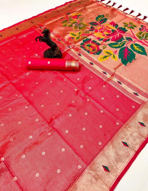 Dazira Tissue Paithani vol 3 catalog pure silk saree wholesale market - Sanvari Fashion