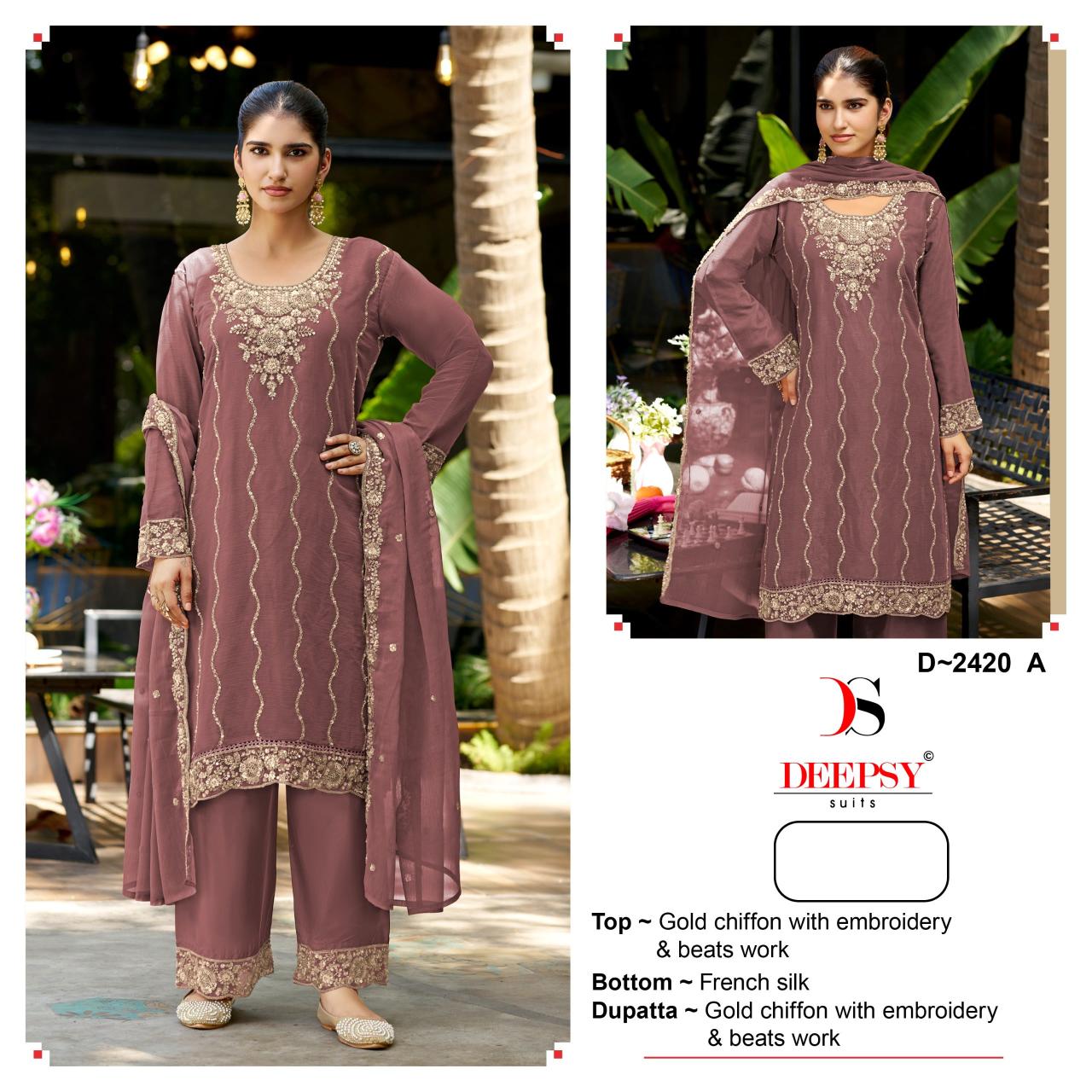 Deepsy 2420 catalog pakistani suits wholesale in bangalore - Sanvari Fashion