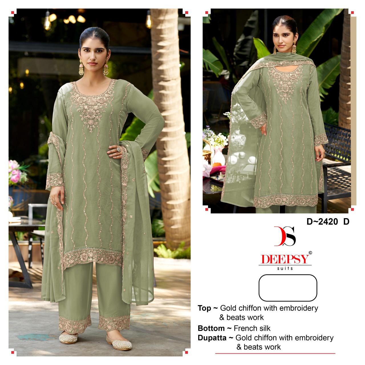 Deepsy 2420 catalog pakistani suits wholesale in bangalore - Sanvari Fashion