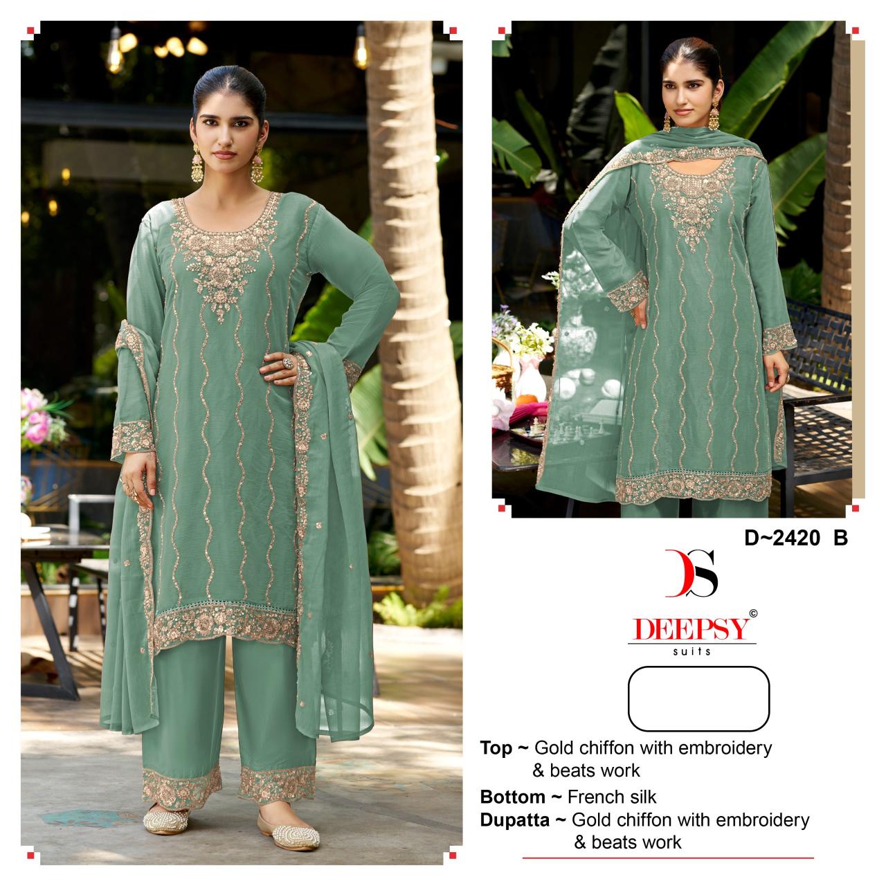 Deepsy 2420 catalog pakistani suits wholesale in bangalore - Sanvari Fashion