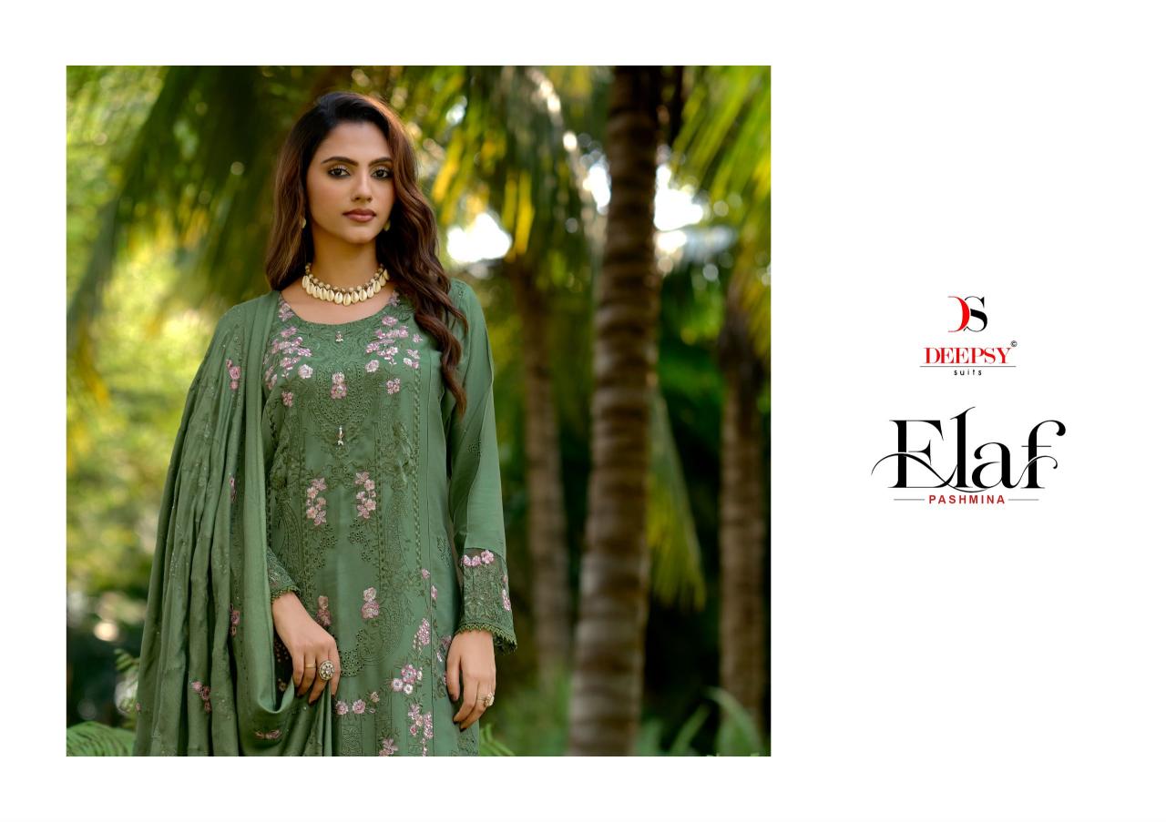 Deepsy Elaf Pashmina catalog wholesale market for pakistani suits in delhi - Sanvari Fashion