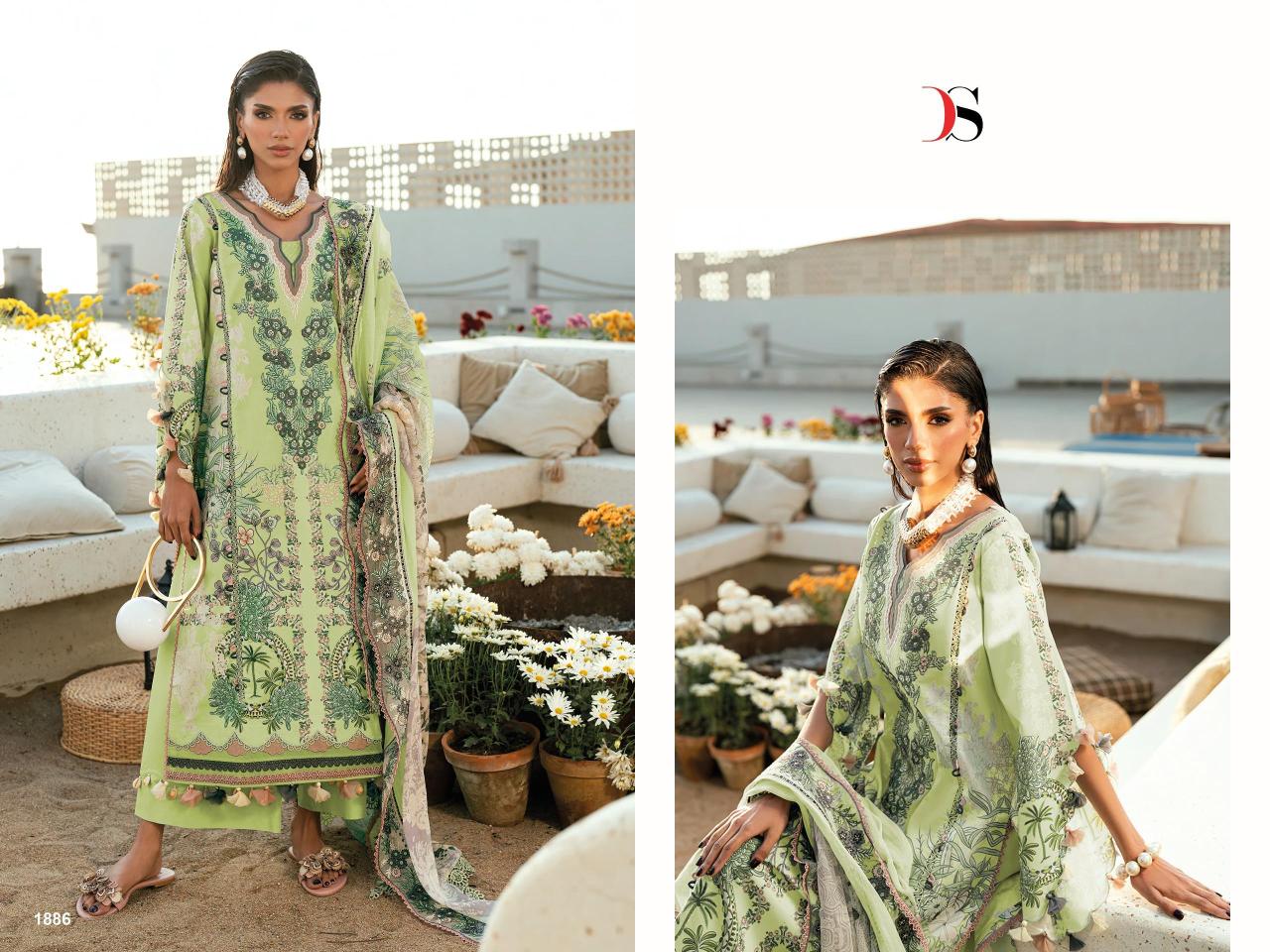 Deepsy Jade Needle Wonder 25 Vol 6 Chiffon Dupatta catalog keywords for searching pakistani suits wholesale india - Sanvari Fashion