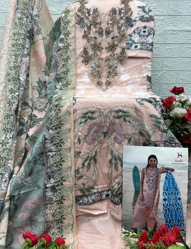 Deepsy Jade Needle Wonder 25 Vol 6 Chiffon Dupatta catalog keywords for searching pakistani suits wholesale india - Sanvari Fashion