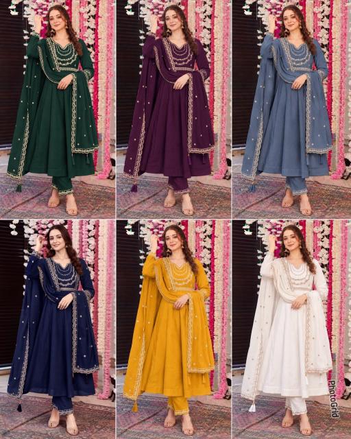 Felocity Anaya catalog wholesale embroidery work kurtis - Sanvari Fashion