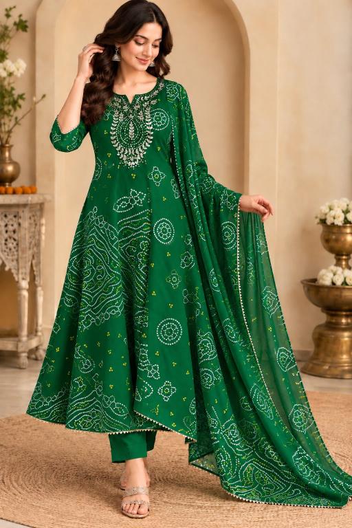 Felocity Georgette vol 4 catalog bandhani design kurtis wholesale - Sanvari Fashion