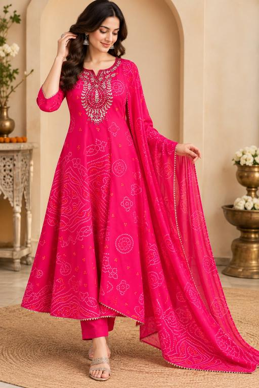 Felocity Georgette vol 4 catalog bandhani design kurtis wholesale - Sanvari Fashion