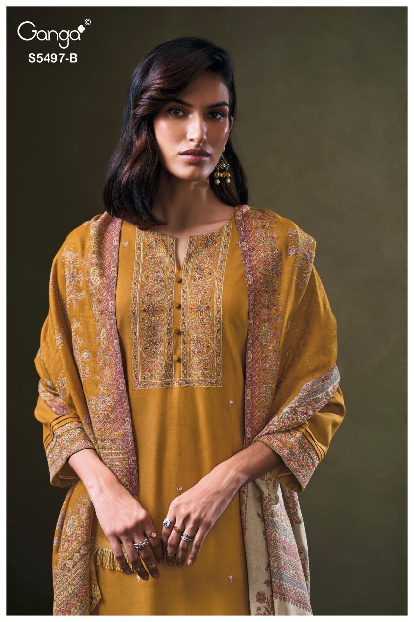 Ganga Elnaz 5497 catalog wholesale salwar kameez catalogue collection - Sanvari Fashion