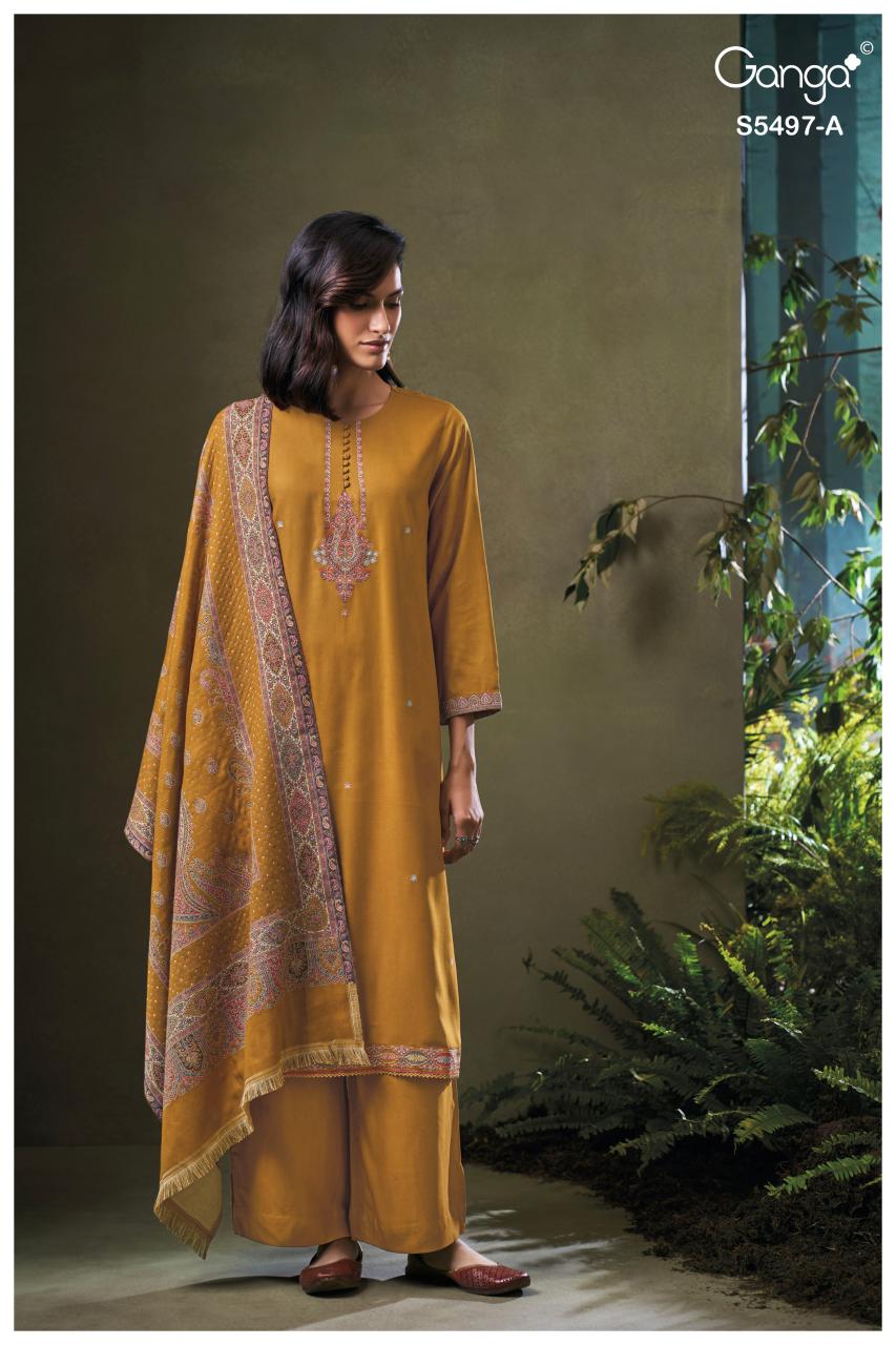 Ganga Elnaz 5497 catalog wholesale salwar kameez catalogue collection - Sanvari Fashion