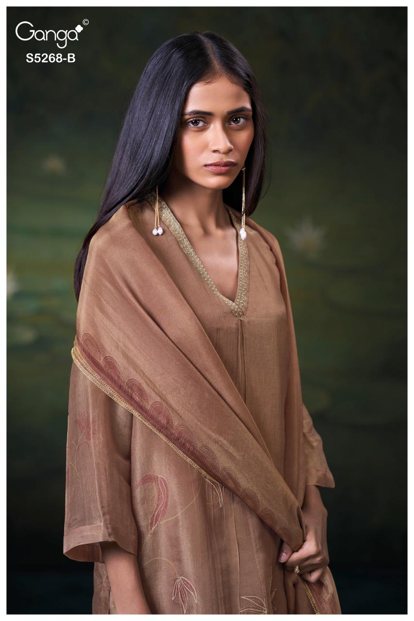 Ganga Falona 5268 catalog ludhiana design salwar kameez wholesale exporter - Sanvari Fashion