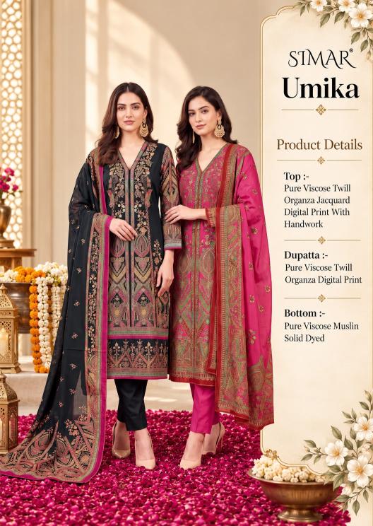 Glossy Simar Umika catalog wholesale market of salwar kameez in kolkata - Sanvari Fashion