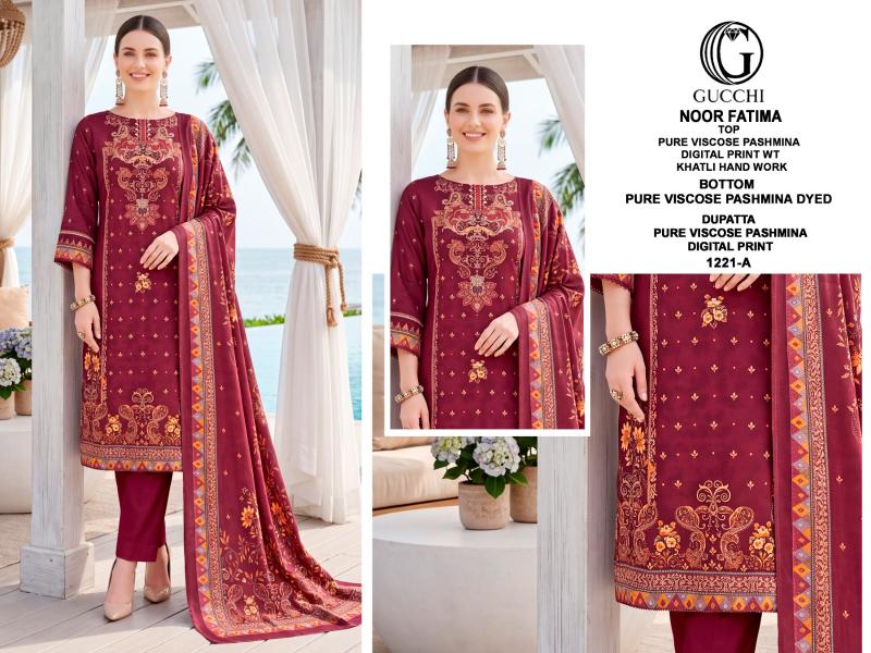 Gucchi Noor Fatima 1221 catalog buy wholesale salwar kameez surat - Sanvari Fashion