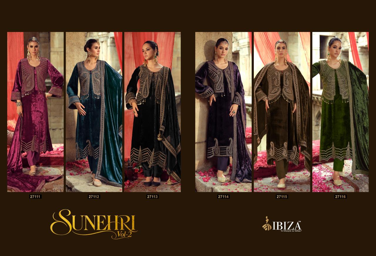 Ibiza Suneherii vol 2 catalog aari work salwar kameez wholesale - Sanvari Fashion