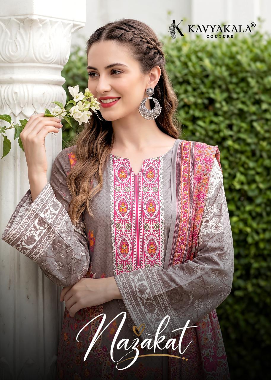Kavyaâ€Ž Kala Nazakat catalog wholesale market dress material kolkata - Sanvari Fashion
