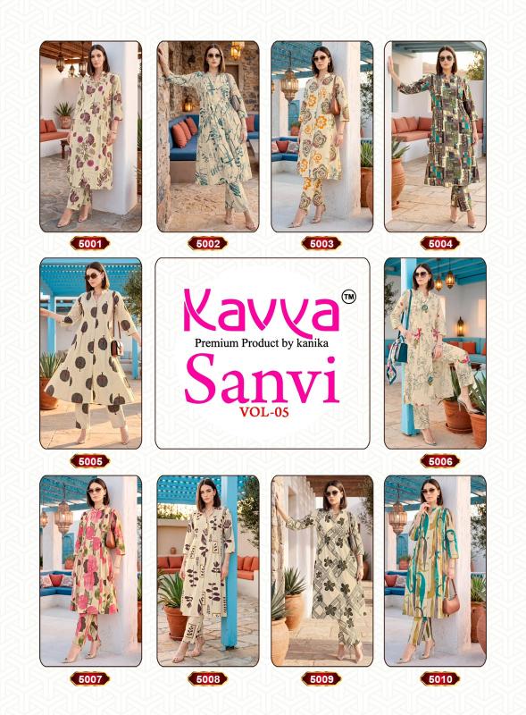Kavya Sanvi vol 5 catalog coord set for boutique - Sanvari Fashion