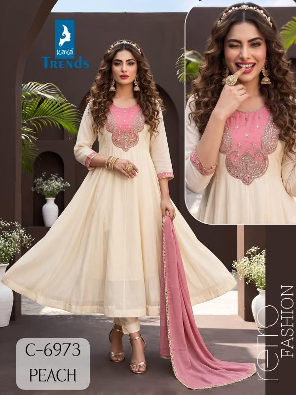 Kaya 6973 catalog textile wholesale kurti market - Sanvari Fashion