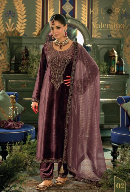 Kilory Valentino catalog designer salwar kameez at wholesale price - Sanvari Fashion