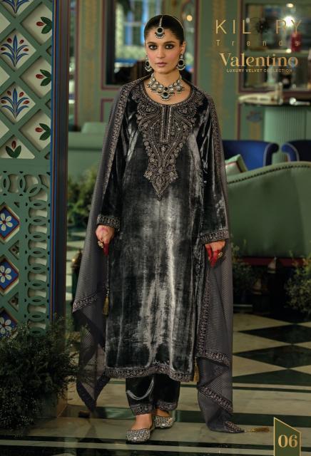 Kilory Valentino catalog designer salwar kameez at wholesale price - Sanvari Fashion