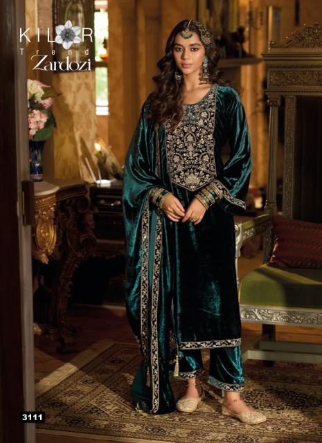 Kilory Zardozi catalog wholesale pakistani designer salwar kameez - Sanvari Fashion