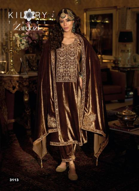 Kilory Zardozi catalog wholesale pakistani designer salwar kameez - Sanvari Fashion