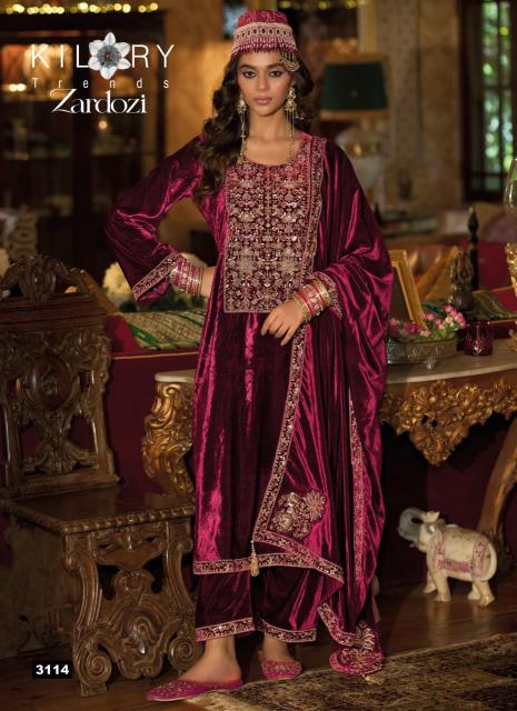 Kilory Zardozi catalog wholesale pakistani designer salwar kameez - Sanvari Fashion