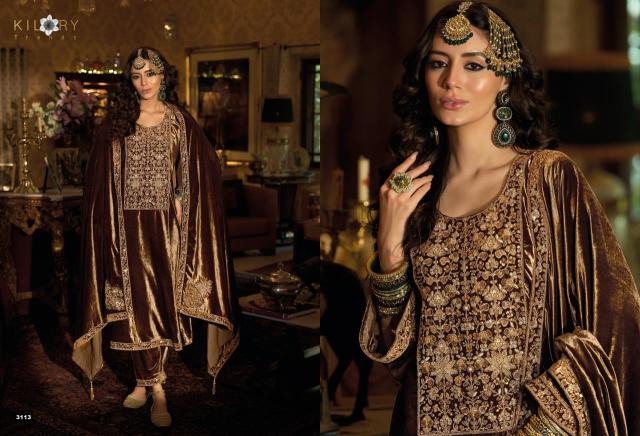 Kilory Zardozi catalog wholesale pakistani designer salwar kameez - Sanvari Fashion