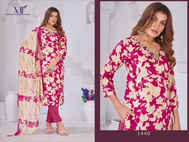 Moksh International Gori vol 3 catalog wholesale kurti pant set - Sanvari Fashion