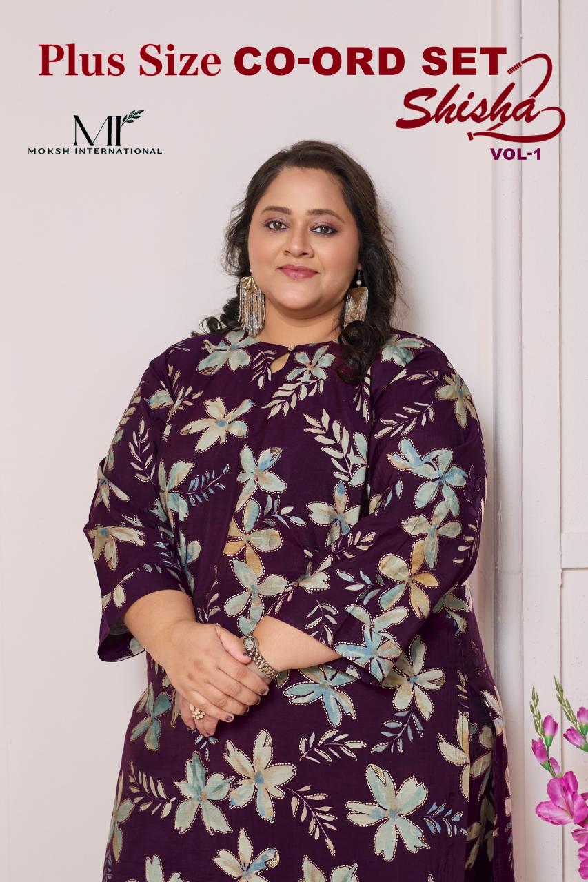 Moksh International Plus Size Co ord Set  Shisha Vol 1 catalog modest co ord sets plus size - Sanvari Fashion