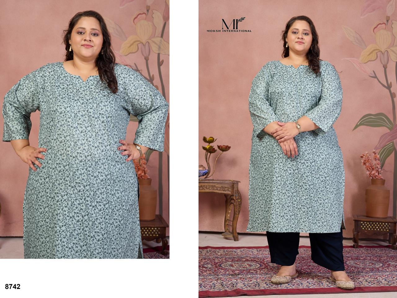 Moksh International Plus Size Cotton Khushi vol 3 catalog where we get wholesale readymade kurtis wholesale - Sanvari Fashion