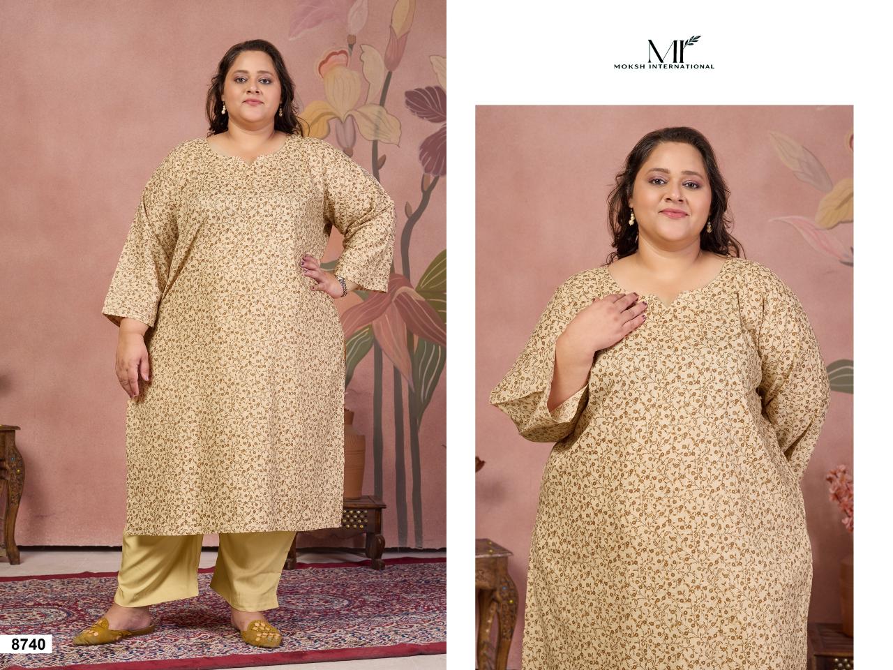 Moksh International Plus Size Cotton Khushi vol 3 catalog where we get wholesale readymade kurtis wholesale - Sanvari Fashion