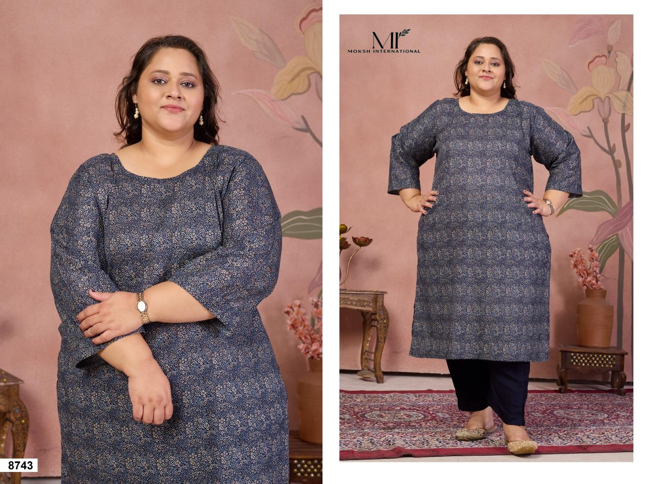 Moksh International Plus Size Cotton Khushi vol 4 catalog selfie kurtis wholesaler in kolkata - Sanvari Fashion
